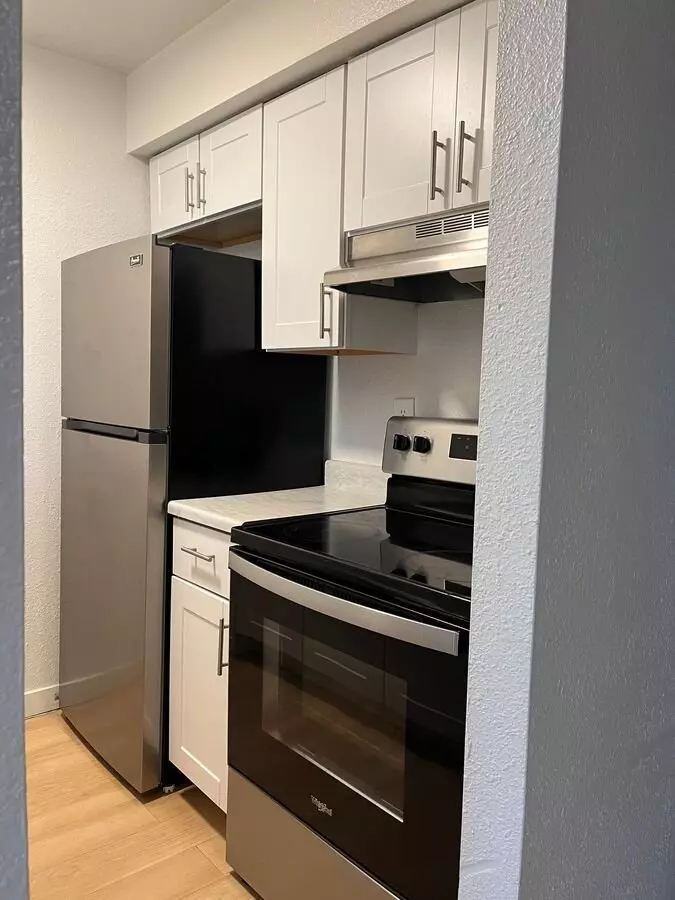 Apartment kitchen — representative home at Georgia Villa Apartments.