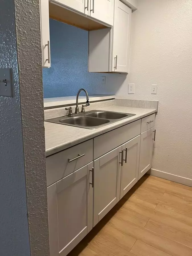 Apartment kitchen — representative home at Georgia Villa Apartments.