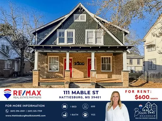 1 Bed 1 Bath | Section 8 Approved | Pet Friendly Apartment for rent in Hattiesburg, MS