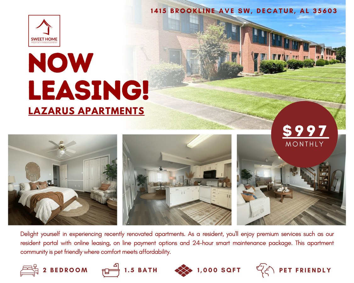Beautiful Updated Townhomes In Decatur, Al Apartments Decatur, AL