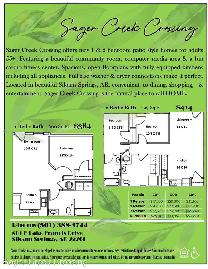 Sager Creek Crossing You Home Apartments Siloam Springs, AR