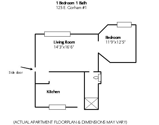 1 Bedroom 1 Bathroom Apartment for rent at 125 E Gorham in Madison, WI