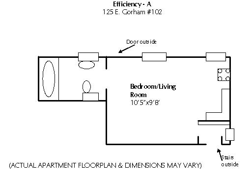 Studio 1 Bathroom Apartment for rent at 125 E Gorham in Madison, WI