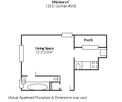 Studio 1 Bathroom Apartment for rent at 125 E Gorham in Madison, WI