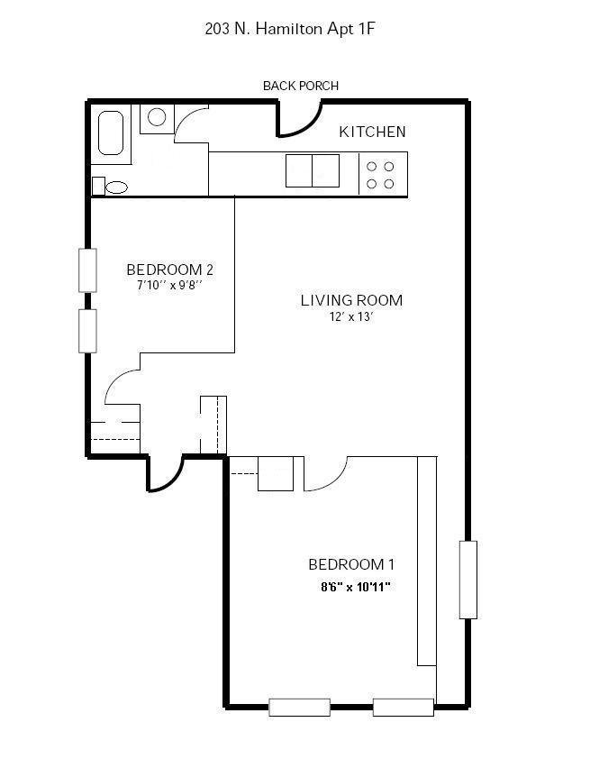 2 Bedrooms 1 Bathroom Apartment for rent at 203 N Hamilton in Madison, WI