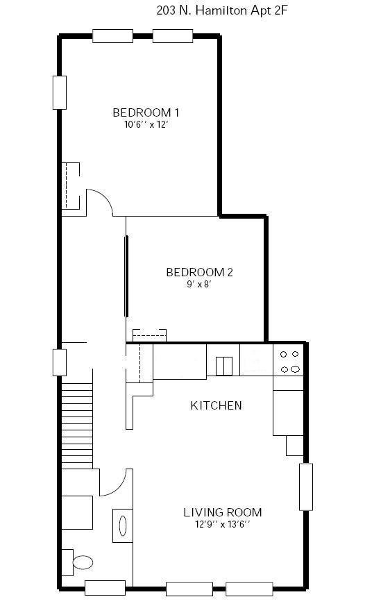 2 Bedrooms 1 Bathroom Apartment for rent at 203 N Hamilton in Madison, WI