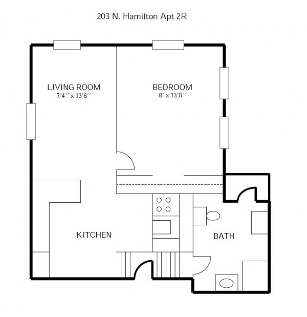 1 Bedroom 1 Bathroom Apartment for rent at 203 N Hamilton in Madison, WI