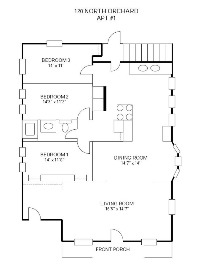 3 Bedrooms 1 Bathroom Apartment for rent at 120-128 N Orchard Street in Madison, WI