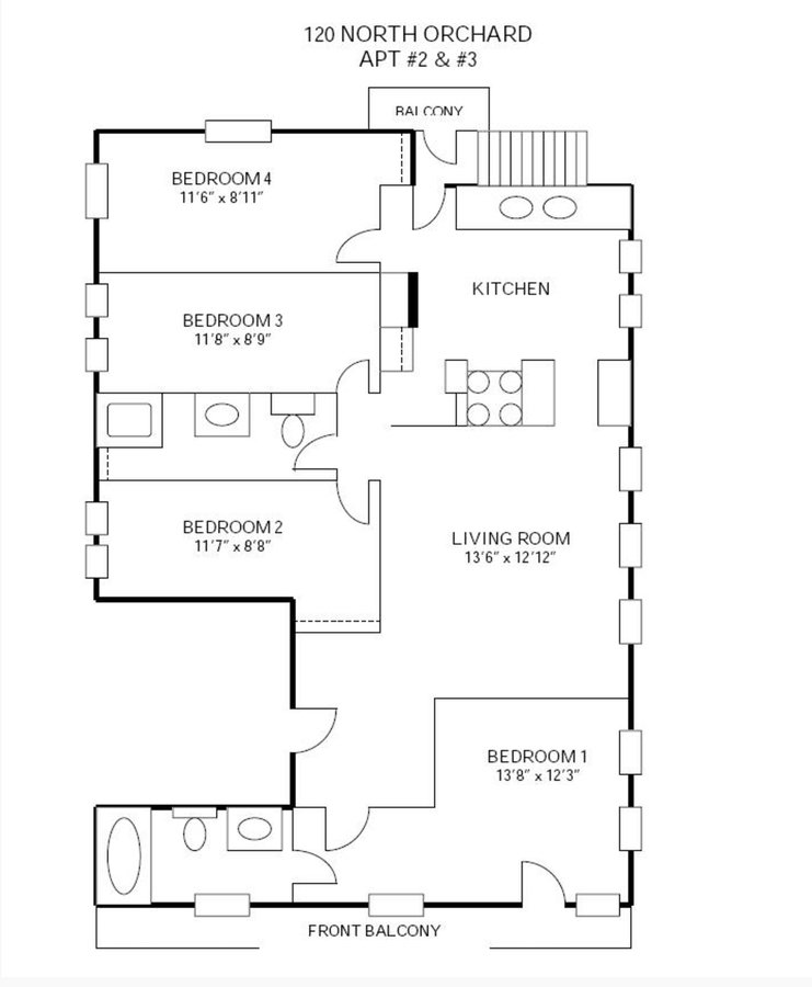 4 Bedrooms 2 Bathrooms Apartment for rent at 120-128 N Orchard Street in Madison, WI