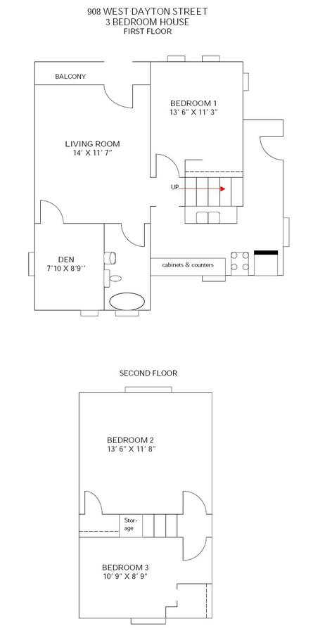 3 Bedrooms 1 Bathroom Apartment for rent at 908-912 W Dayton in Madison, WI