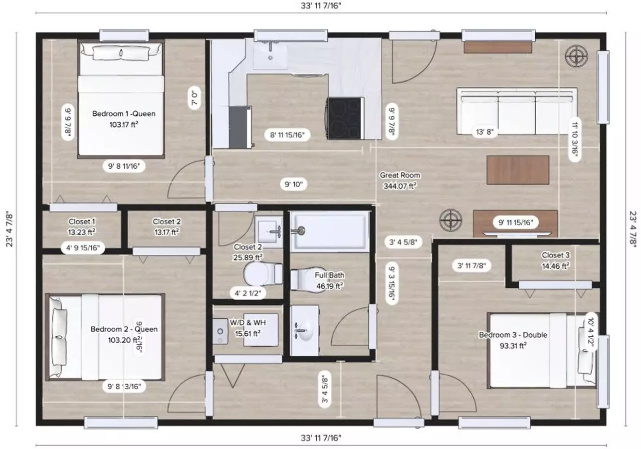 Awesome Renovation - Perfect Uofa Location - Modern 3 Br 2 Ba - A/c Apartment for rent in Tucson, AZ