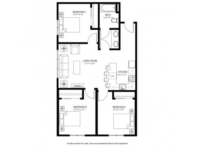 3 Bedrooms 1 Bathroom Apartment for rent at 625 on Langdon in Madison, WI