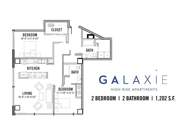 2 Bedrooms 2 Bathrooms Apartment for rent at Galaxie in Madison, WI