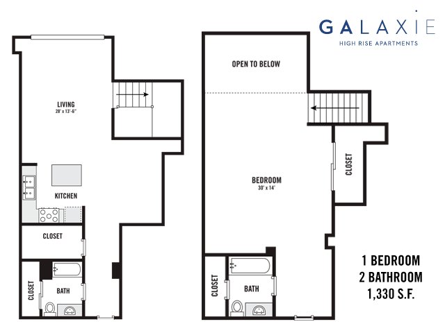 1 Bedroom 2 Bathrooms Apartment for rent at Galaxie in Madison, WI