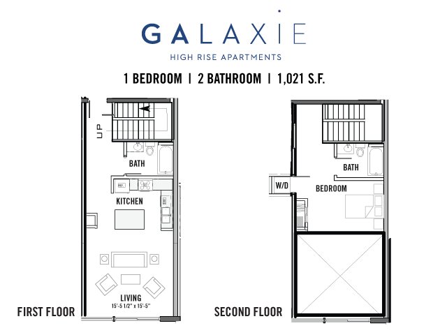 1 Bedroom 2 Bathrooms Apartment for rent at Galaxie in Madison, WI