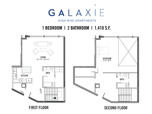 1 Bedroom 2 Bathrooms Apartment for rent at Galaxie in Madison, WI