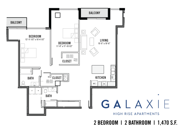 2 Bedrooms 2 Bathrooms Apartment for rent at Galaxie in Madison, WI