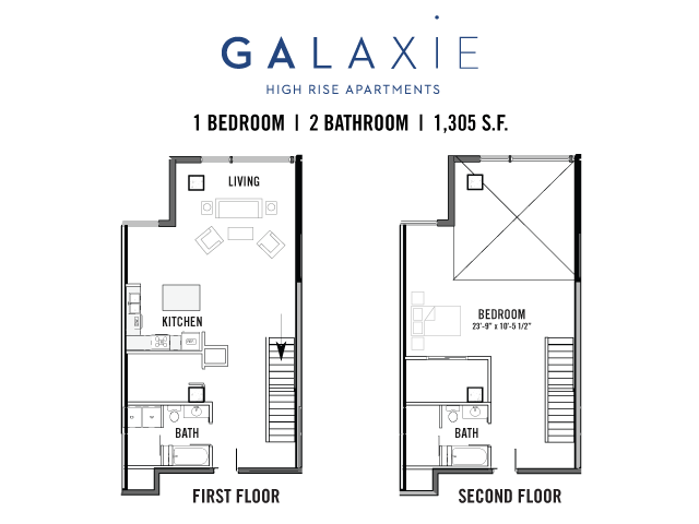 1 Bedroom 2 Bathrooms Apartment for rent at Galaxie in Madison, WI