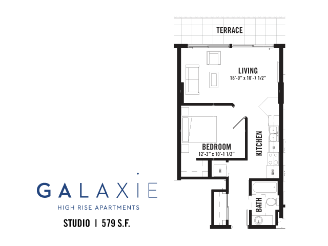 Studio 1 Bathroom Apartment for rent at Galaxie in Madison, WI
