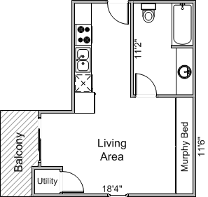 Studio 1 Bathroom Apartment for rent at 210 N Charter in Madison, WI