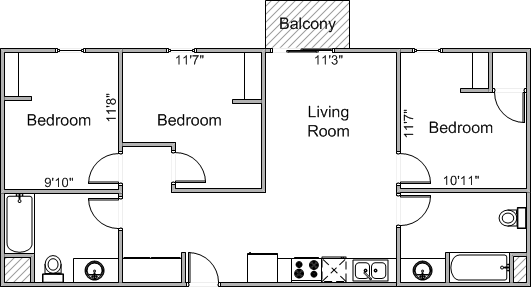 3 Bedrooms 2 Bathrooms Apartment for rent at 210 N Charter in Madison, WI