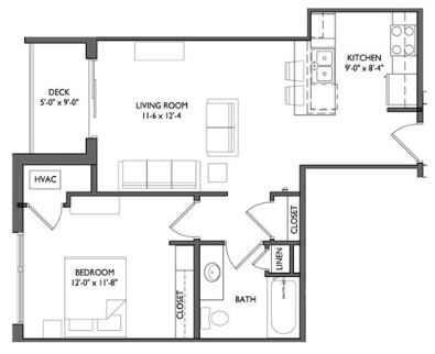 1 Bedroom 1 Bathroom Apartment for rent at Whistler Apartments in Iowa City, IA