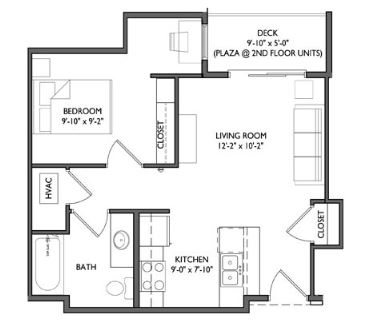 1 Bedroom 1 Bathroom Apartment for rent at Whistler Apartments in Iowa City, IA