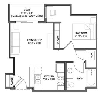 1 Bedroom 1 Bathroom Apartment for rent at Whistler Apartments in Iowa City, IA