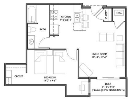 1 Bedroom 1 Bathroom Apartment for rent at Whistler Apartments in Iowa City, IA