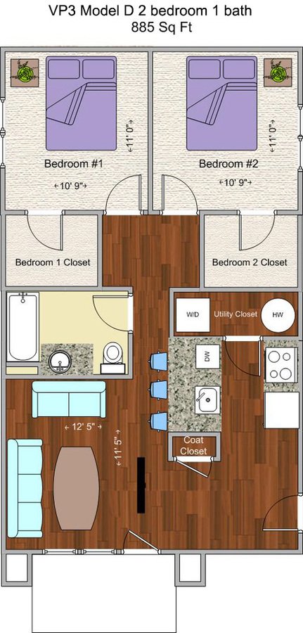 2 Bedrooms 1 Bathroom Apartment for rent at V P 3 in Cincinnati, OH