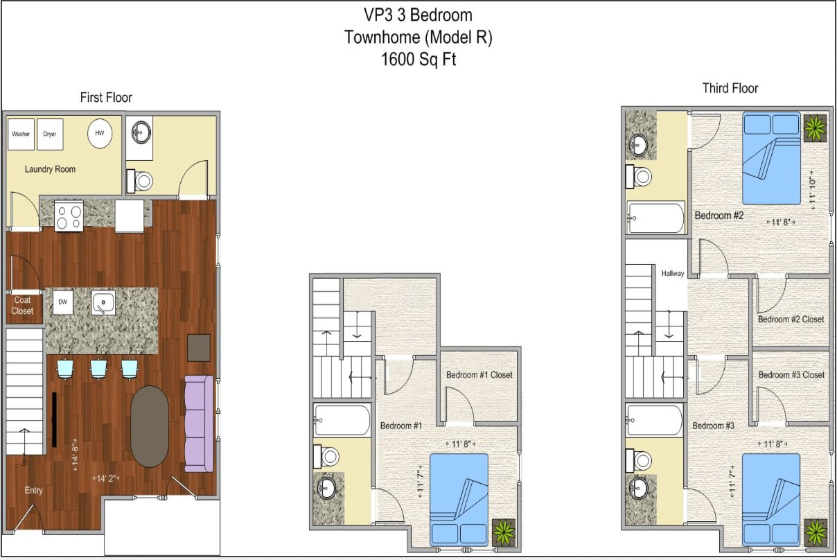 3 Bedrooms 4+ Bathrooms Apartment for rent at V P 3 in Cincinnati, OH