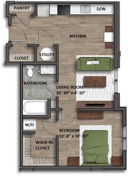 1 Bedroom 1 Bathroom Apartment for rent at One41 Wellington in Cincinnati, OH