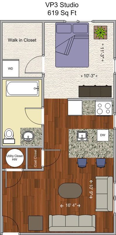 Studio 1 Bathroom Apartment for rent at V P 3 in Cincinnati, OH