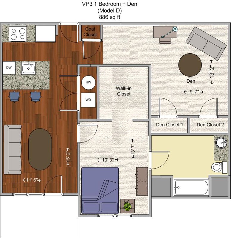 1 Bedroom 1 Bathroom Apartment for rent at V P 3 in Cincinnati, OH