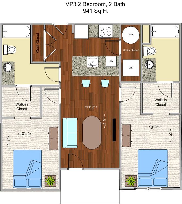 2 Bedrooms 2 Bathrooms Apartment for rent at V P 3 in Cincinnati, OH