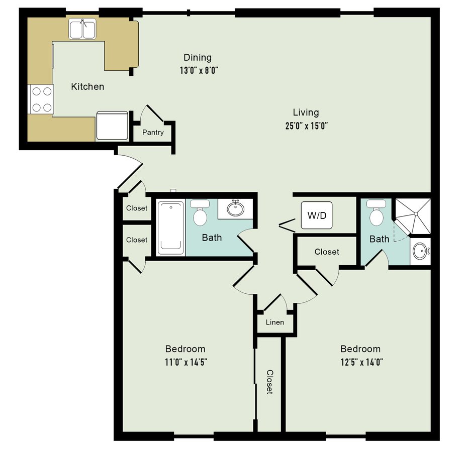 2 Bedrooms 2 Bathrooms Apartment for rent at Lake Castleton Apartment Homes in Indianapolis, IN