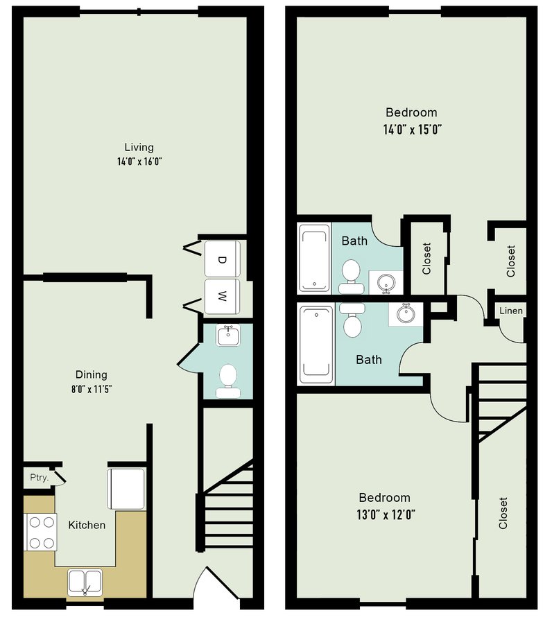 2 Bedrooms 2 Bathrooms Apartment for rent at Lake Castleton Apartment Homes in Indianapolis, IN