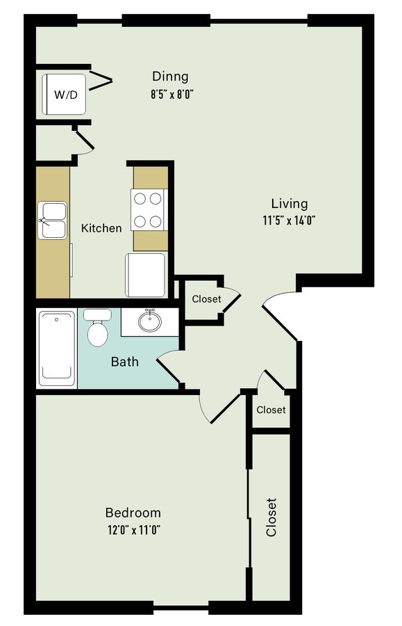 1 Bedroom 1 Bathroom Apartment for rent at Lake Castleton Apartment Homes in Indianapolis, IN