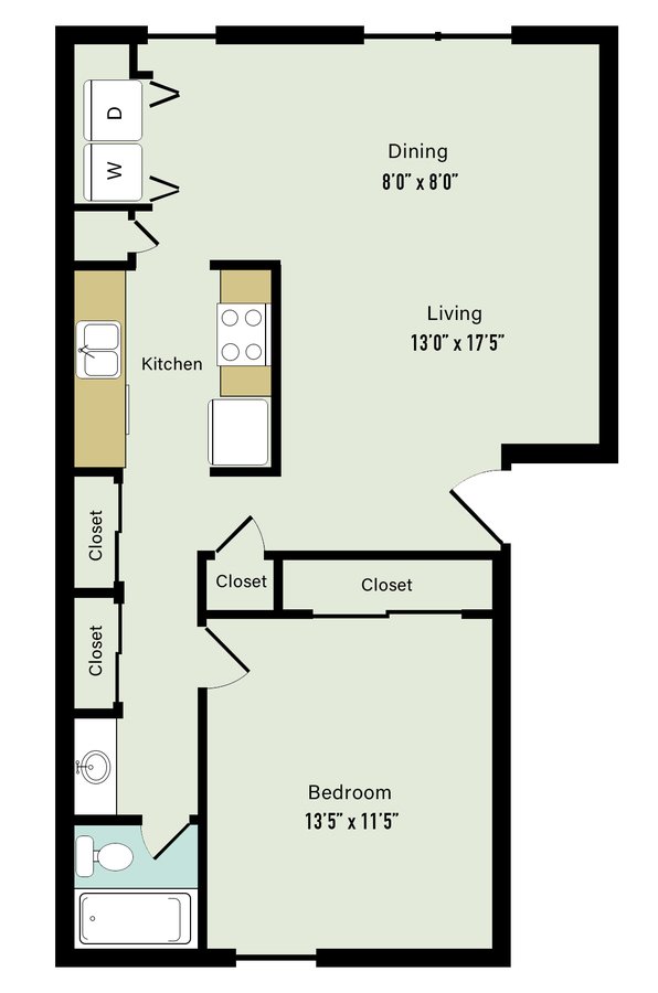 1 Bedroom 1 Bathroom Apartment for rent at Lake Castleton Apartment Homes in Indianapolis, IN