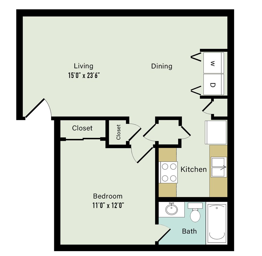 1 Bedroom 1 Bathroom Apartment for rent at Lake Castleton Apartment Homes in Indianapolis, IN