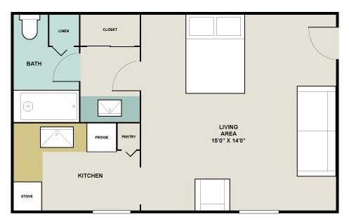 Studio 1 Bathroom Apartment for rent at Lake Castleton Apartment Homes in Indianapolis, IN