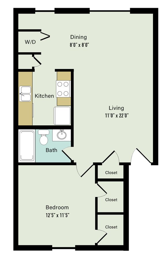 1 Bedroom 1 Bathroom Apartment for rent at Lake Castleton Apartment Homes in Indianapolis, IN
