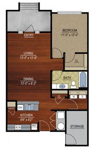 1 Bedroom 1 Bathroom Apartment for rent at East Village at Avondale Meadows Apartments in Indianapolis, IN