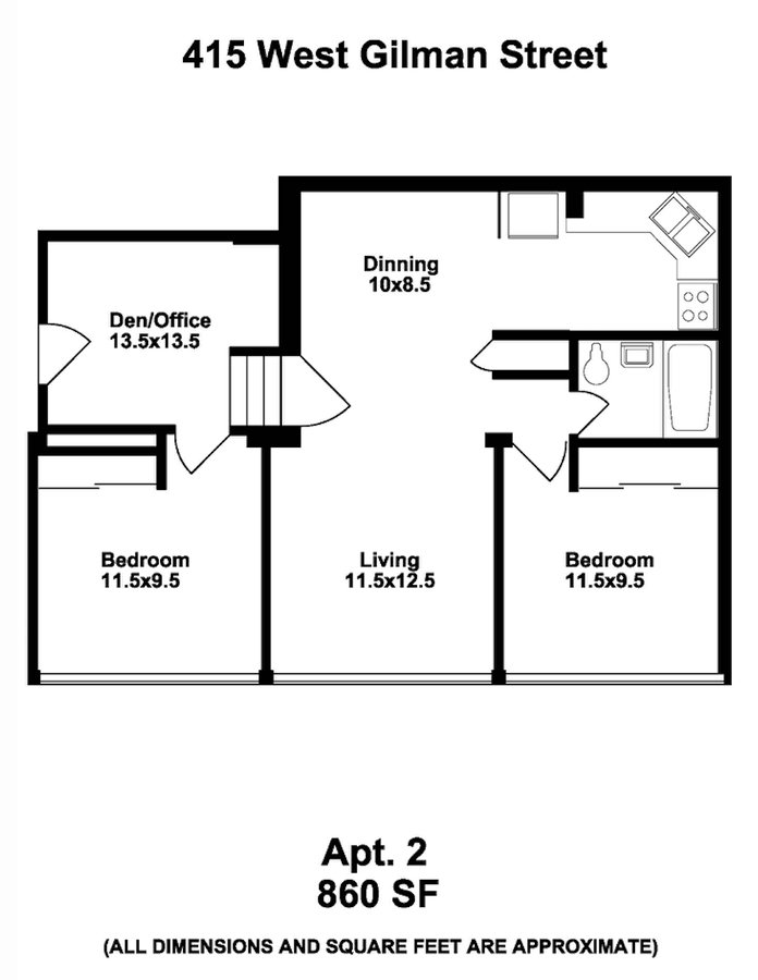2 Bedrooms 1 Bathroom Apartment for rent at Master Hall in Madison, WI
