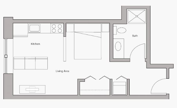 Studio 1 Bathroom Apartment for rent at Capitol Hill in Madison, WI