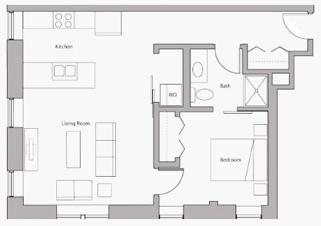 1 Bedroom 1 Bathroom Apartment for rent at Capitol Hill in Madison, WI