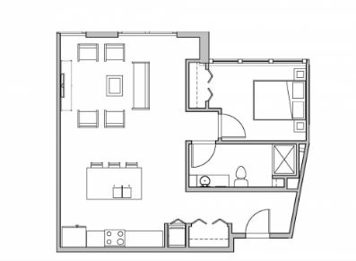 1 Bedroom 1 Bathroom Apartment for rent at SEVEN27 in Madison, WI