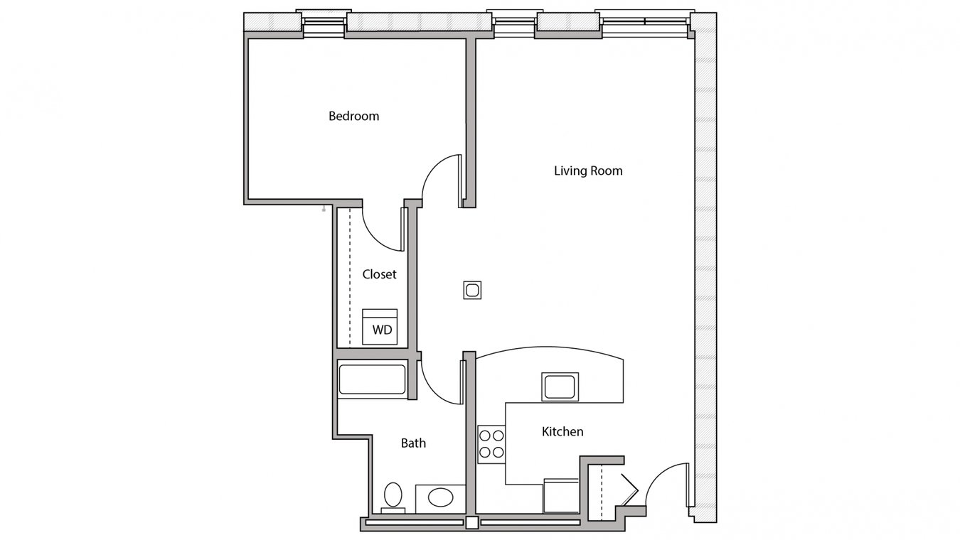 1 Bedroom 1 Bathroom Apartment for rent at Tobacco Lofts in Madison, WI