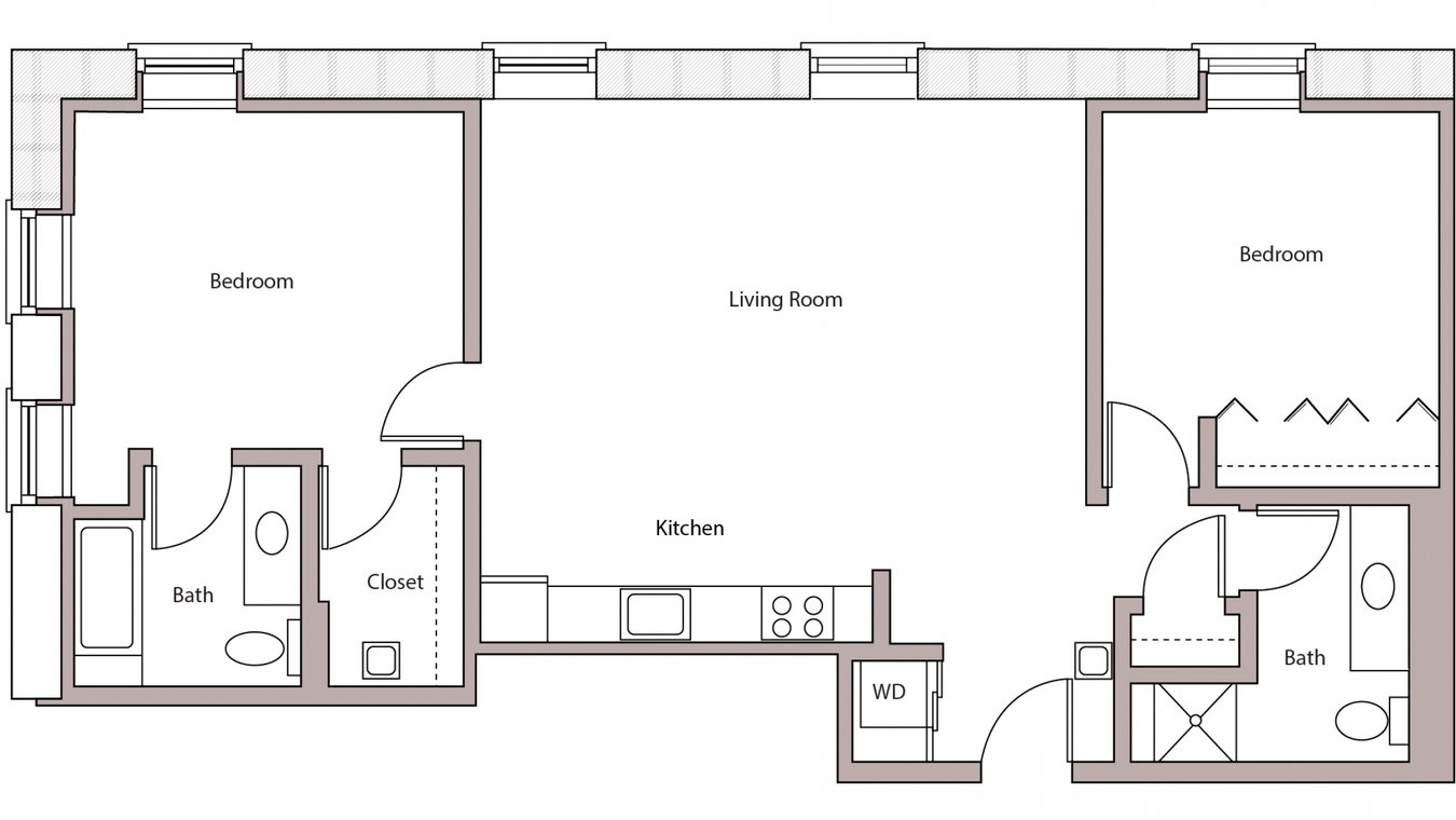 2 Bedrooms 2 Bathrooms Apartment for rent at Tobacco Lofts in Madison, WI