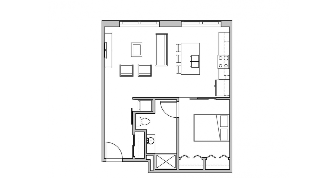 1 Bedroom 1 Bathroom Apartment for rent at SEVEN27 in Madison, WI